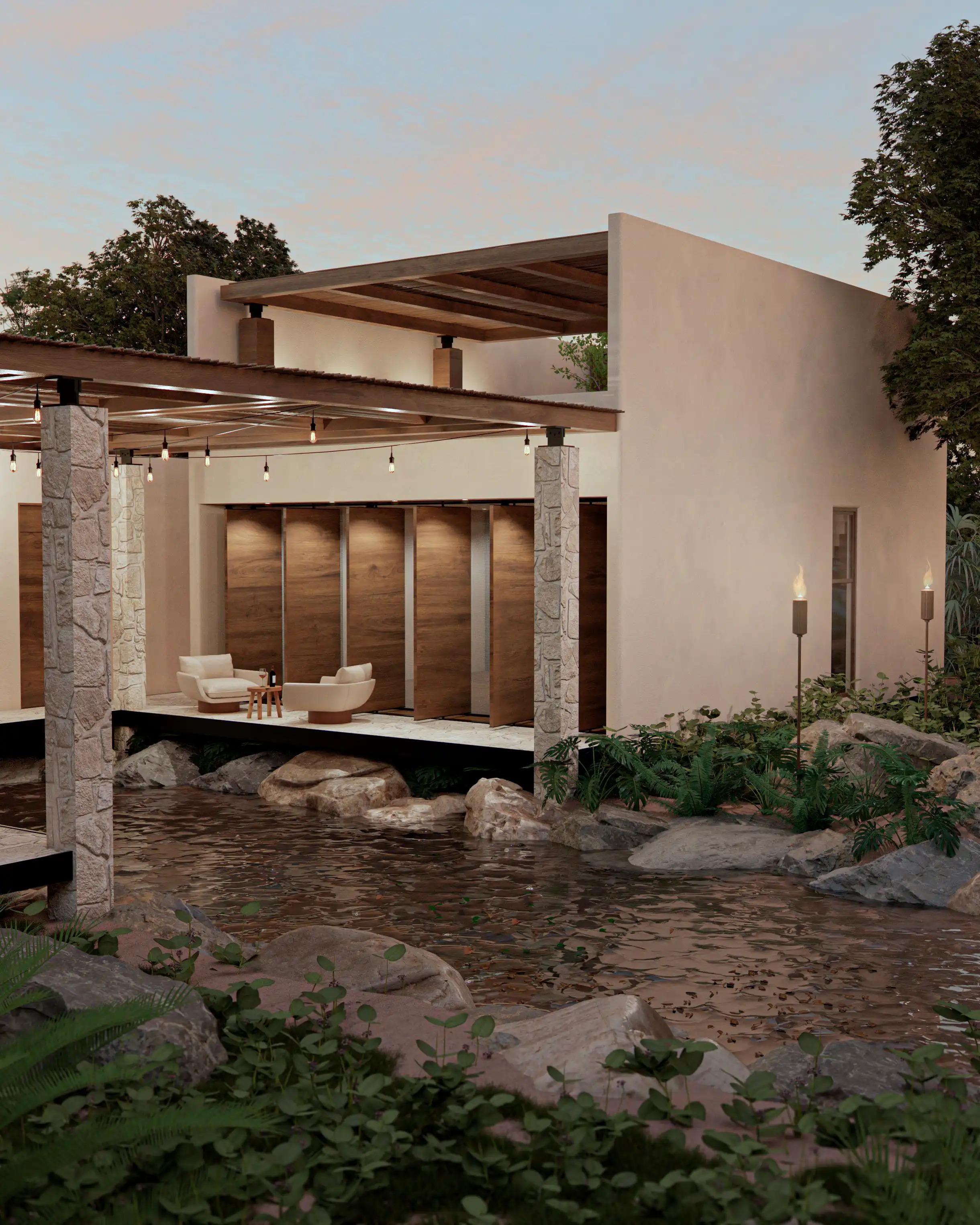 Terraza residencia